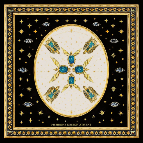 Holy Spirit Black SatIn Scarf